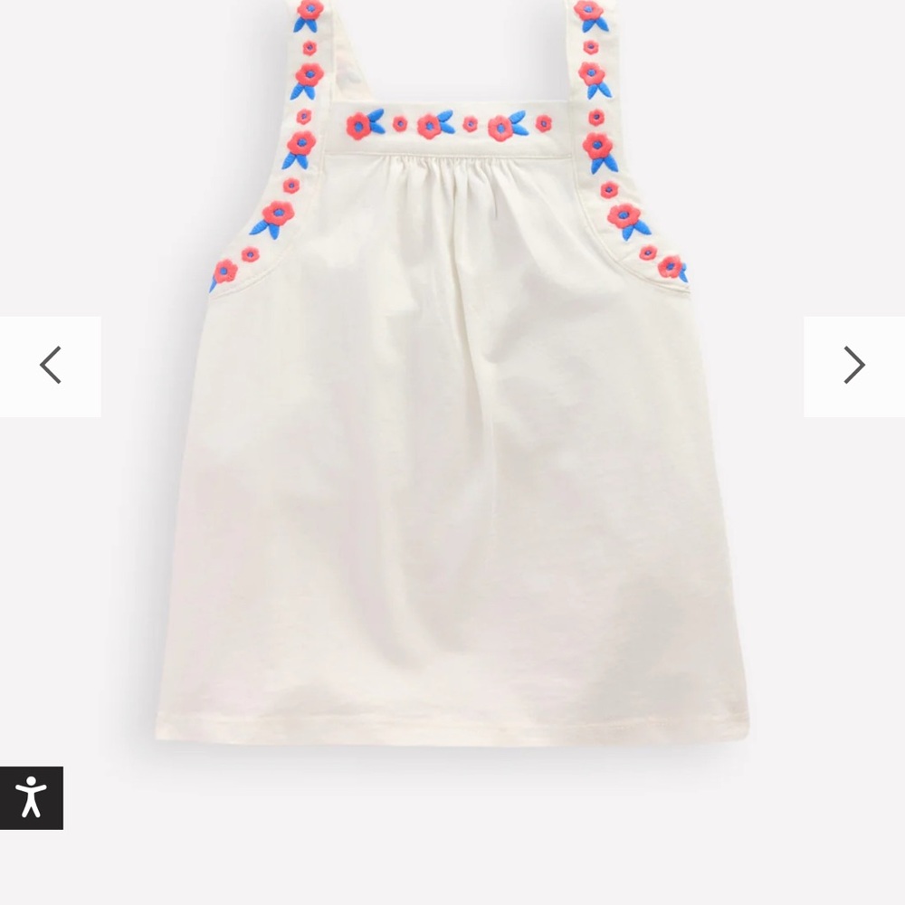 NWT! Boden Embroidered Sleeveless Top
Soft Ivory Size 11-12 Years